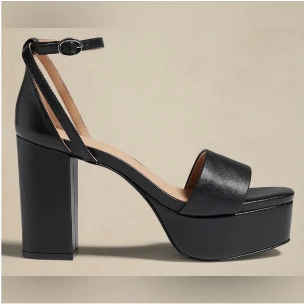 Banana Republic Black Platform Sandals